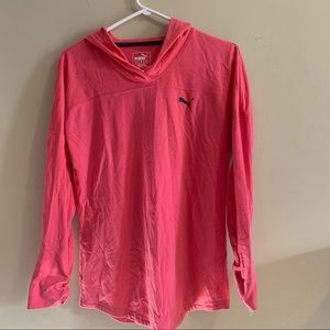 Pink Puma Hooded Long Sleeve Top